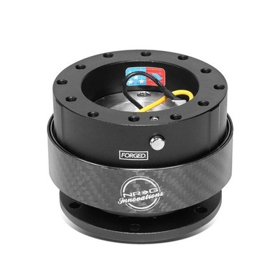 NRG Innovations Gen 2.0 Steering Wheel Quick Release Kit,Black Body, Black Ca...