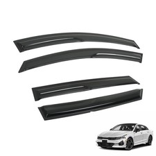4Pcs Black Plastic Rain Guard Deflector Vent Visor Replacement for 2021-2024