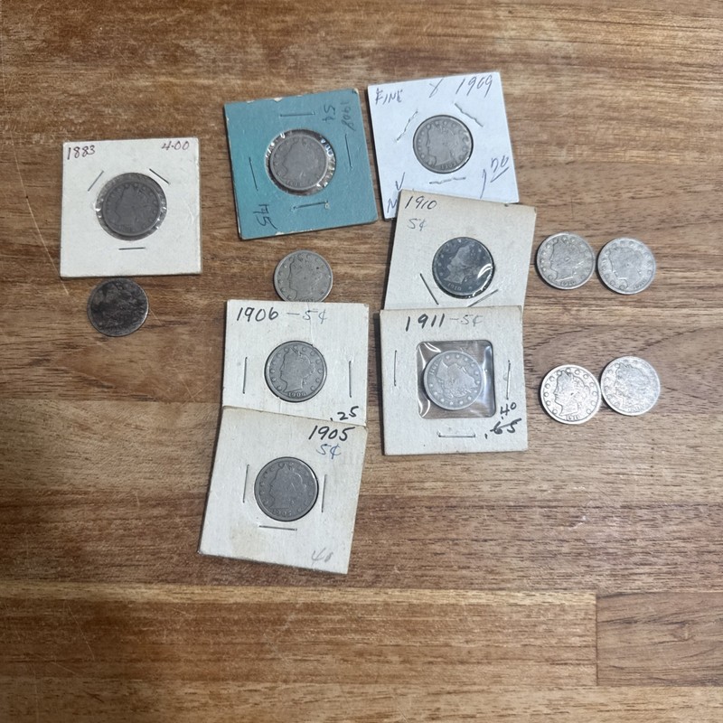 1883-1912 Liberty v Nickels lot of 13