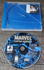 MARVEL SUPER HEROES (PS1, PlayStation 1, 1997) *DISC and Back Art Cover