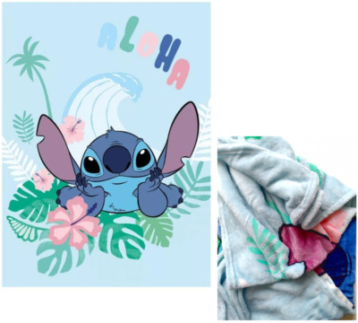 Fleecedecke Lilo & Stitch 100x150 cm Flanell Flauschdecke Fleece Decke Kinder