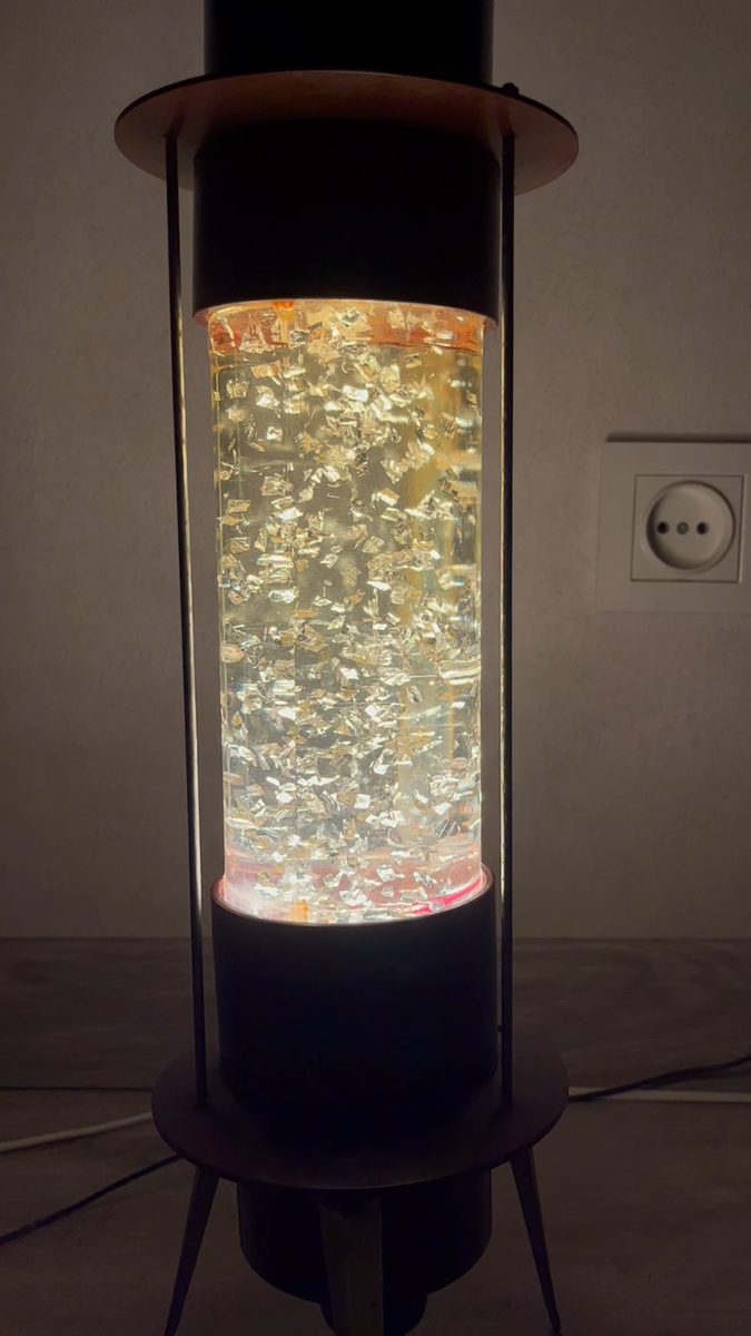 Glitter rotates rare vintage lava lamp space kosmos USSR old