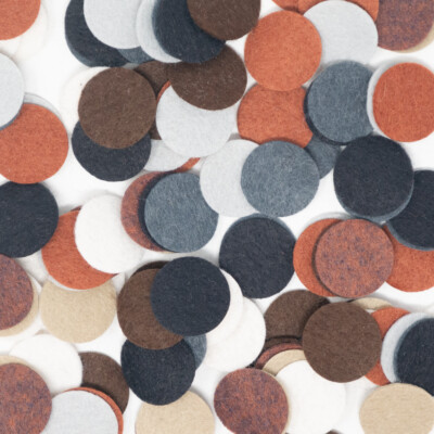 Wool Blend Felt Circle Collection - Naturals Color Set - Made in USA