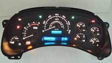 03 04 05 Complete Cluster Custom Carbon Fiber Gauge Duramax Diesel White Led Wb