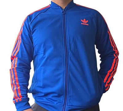   Adidas Originals M66356 Adi Dassler Superstar Track Blue Jacket Mens Sz XS