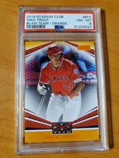 2019 Topps Stadium Club Beam Team Orange Mike Trout Card #BT3 #25/50 PSA 8 NM-MT