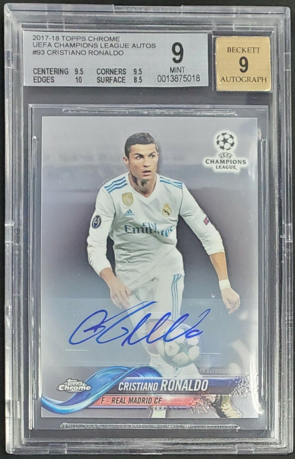 Topps UEFA Champions League CL 2017/2018 Cristiano Ronaldo Foil sticker #5