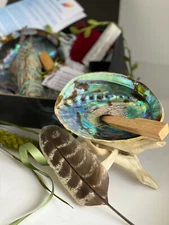 Alternative White Sage Palo Santo Natural Abalone Cleansing Gift Set