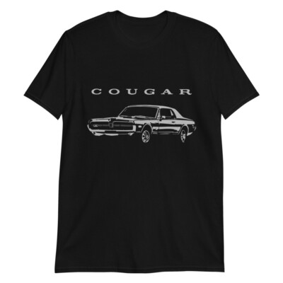 #ad 1968 Cougar XR 7 GT E Muscle Car Collector Short Sleeve Unisex T Shirt $27.00