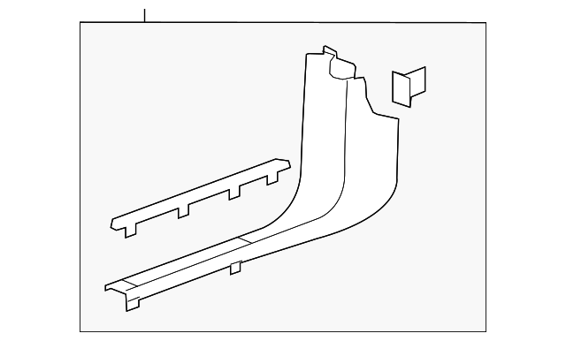 Genuine GM Dark Titanium Driver Side Front Door Sill Garnish Molding 22852888