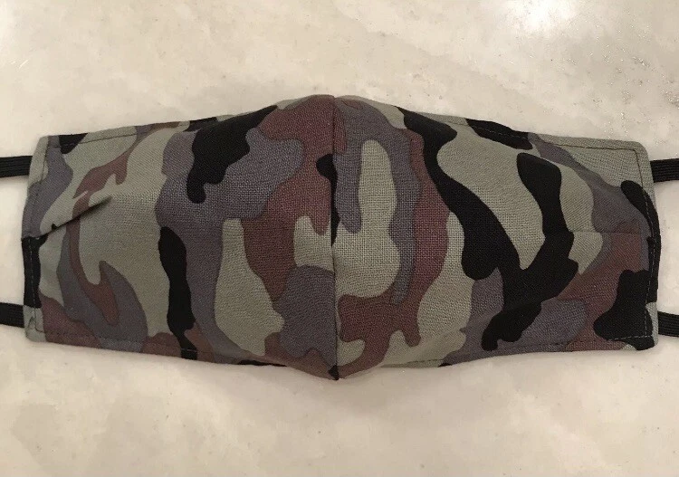 Mascarillas de caza camufladas - Hechas a mano - EE. UU. - Lavables - 100 % algodón - Reversibles Foto 2 de 2