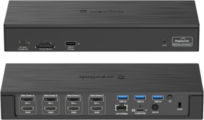 WAVLINK Universal USB C Dock Quad Monitor 4K@60Hz with 100W Host Charging,Quad 5