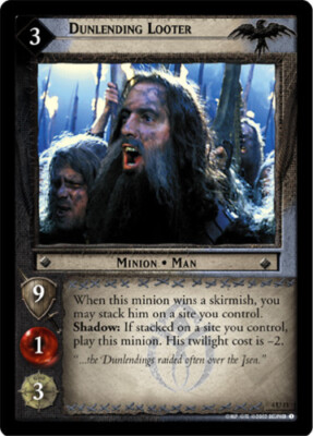 4x  Dunlending Looter - 4U11 Ungraded The Two Towers