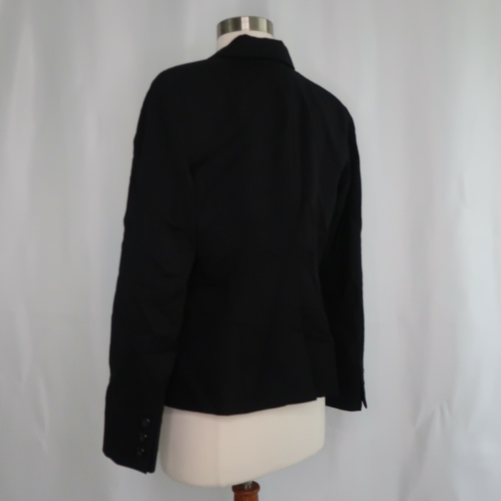 VTG Pendleton Petite Solid Black 2 Button Jacket … - image 7