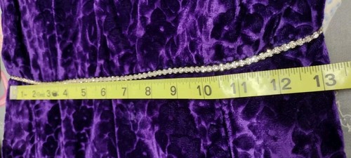 Vintage Purple Velvet Dress Long Sleeve Rhinestone Details Size Small Bohemian - Picture 18 of 24