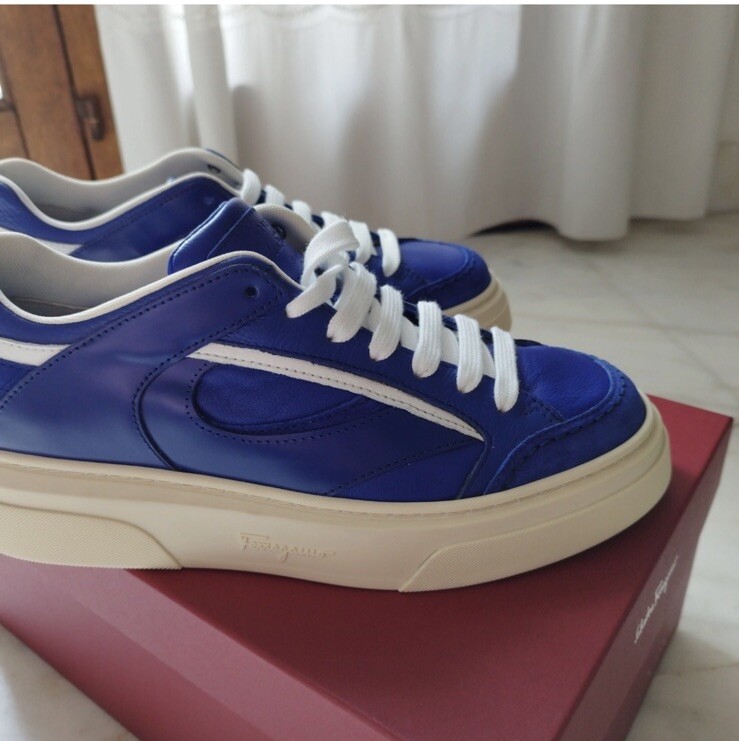最終SALE♪関税込【フェラガモ】CASSINA MIX スニーカー New Salvatore Ferragamo Cassina Mix Men Fashion Sneaker Logo