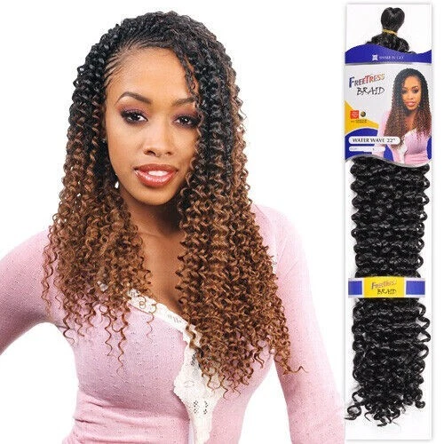 WATER WAVE 22" Freetress Synthetic Crochet Braids (ALL COLOURS AVAILABLE)