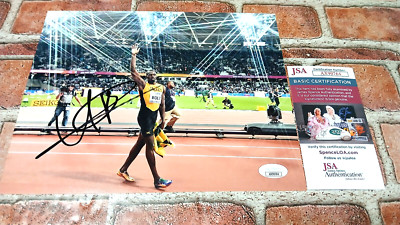 Usain Bolt Signed Autographed 8x10 Photo Olympics Gold JSA COA AX90764 SALE!