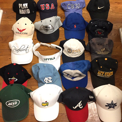 Vtg Hats Lot 20 Mix Baseball Sports Resale Wholesale Golf Work Ball Dad Cap M