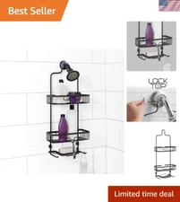 Durable Hanging Bath Organizer with Open Design & Easy Lock-Top Installation