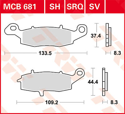 SKBP-0010056 STARK Kit Pastiglie Freno Assale Anteriore, Non Predisposto Per Contatto