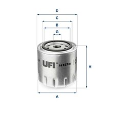 UFI 23.127.02 Ölfilter für FORD LOTUS MORRIS SAAB TVR
