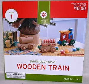 wooden train craft kit