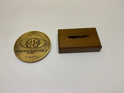 2015 SEC Championship Bronze Coin Medallion w/ Stand NCAA ALABAMA vs FLORIDA
