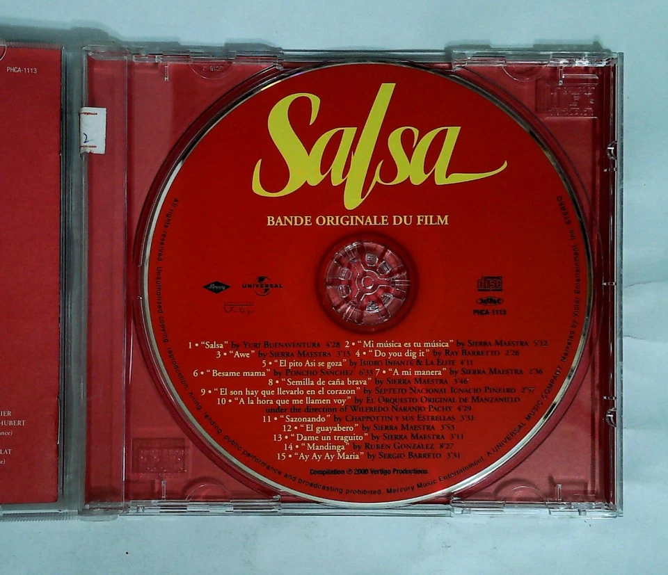 Various – Bande Originale Du Film Salsa PHCA-1113 JAPAN CD Foto 2 de 3