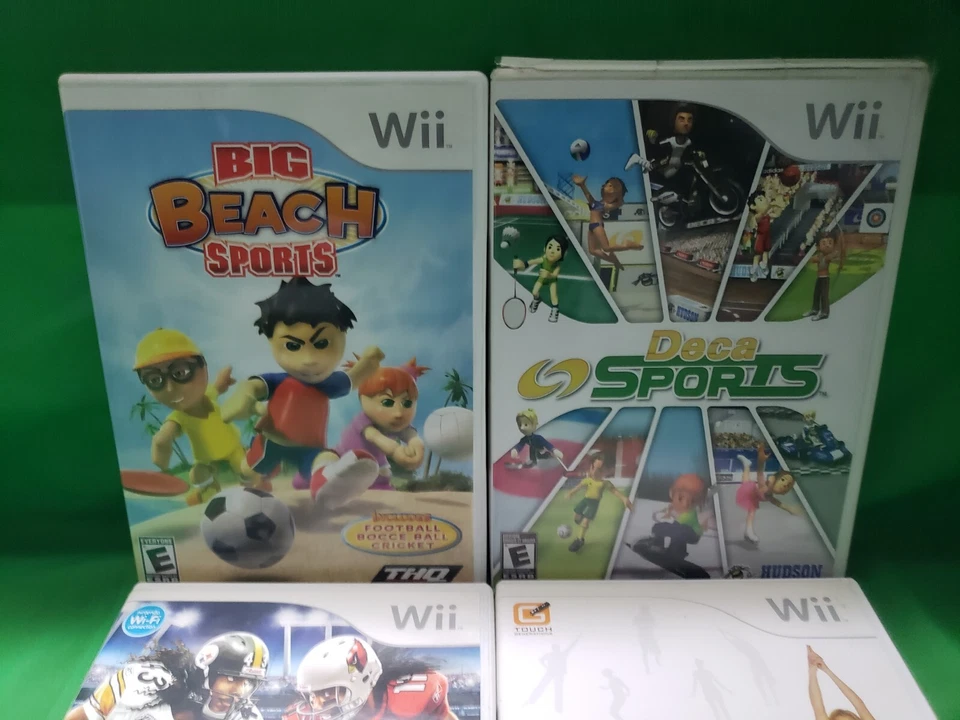 Lot Of 4 Nintendo Wii Games Big Beach Sports, Deca Sports, Madden 10, Wii Fit  - Image 3 of 4