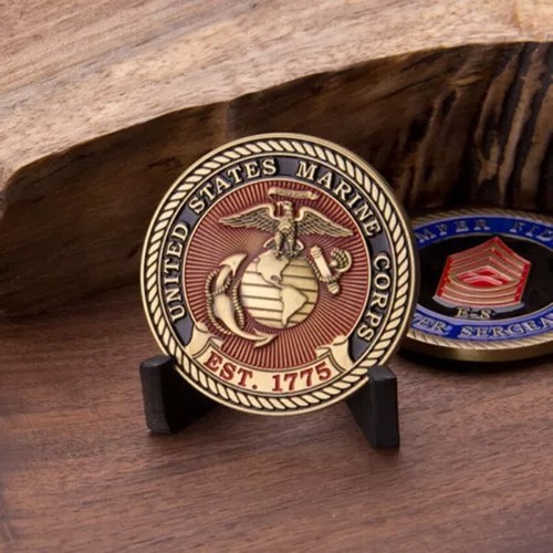 Semper Fidelis US Master Sergeant E8 Challenge Coin Commemorative Marine Corps - Picture 2 of 6