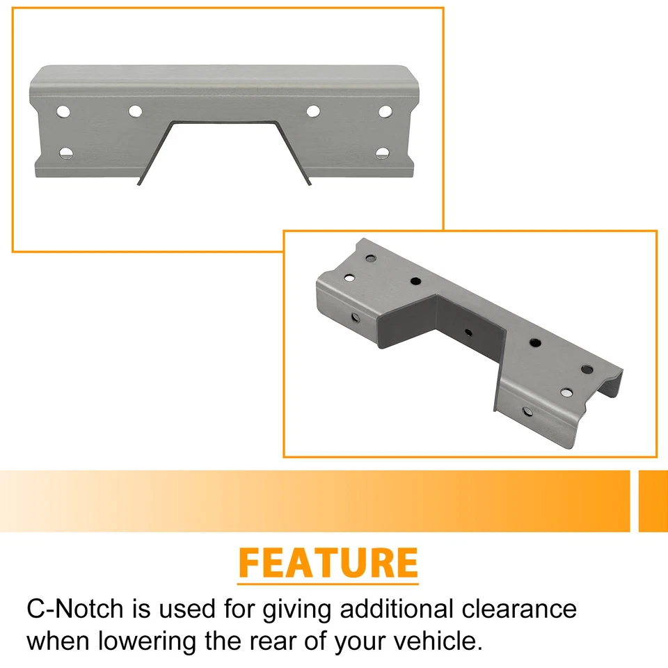 Kit de soporte de muesca C de bajada de alxe trasero para Chevy Silverado C1500 K1500 89-98 Foto 2 de 4