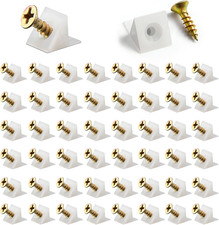 50PCS Drawer Repair Wedges 90 Brackets Fix Sagging Drawer Bottoms w/Screws