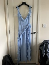 Soft Blue Ariela Ruffle Maxi Dress fromHouse of CB