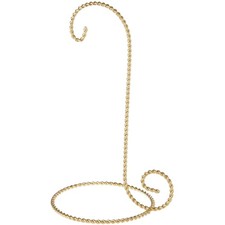 Ornament Stand Twisted Gold Toned Metal Display Holder Decor 8x4x4.5 Inch