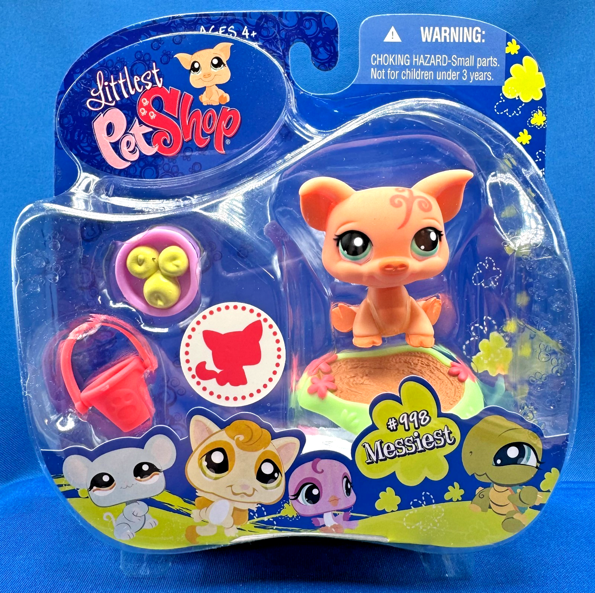 2009 Littlest Pet Shop (LPS) #988 Messiest Pets Pig w/Accessories