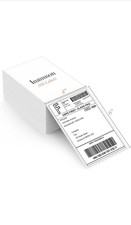 Immuson Fanfold 4 x 6 Direct Thermal Labels White Perforated Shipping Labels 500