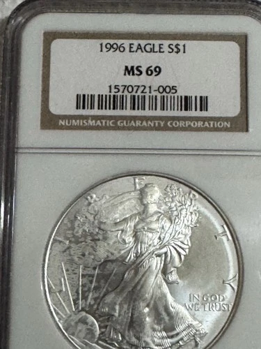 1996 NGC MS 69 Rare Date Silver Eagle Low Population Hot Eagle Always Free Ship