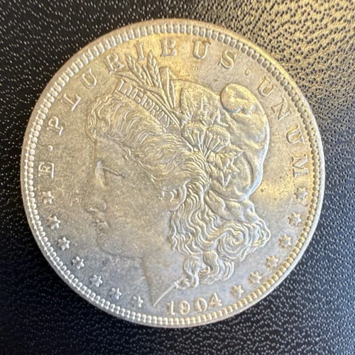 1904 Morgan Silver Dollar New Orleans Mint Circulated 0.9 Fineness $1 Coin