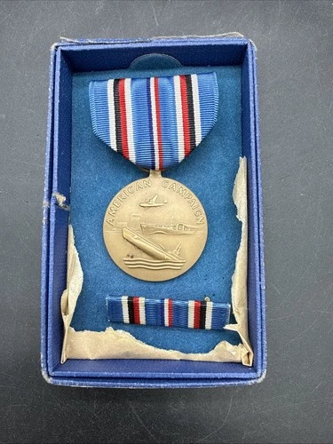 WW2 WWII  US AMERICAN CAMPAIGN MEDAL MILITARY UNITED STATES WORLD WAR II in box