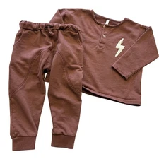 Rylee + Cru Brown Lightning Set Size 18-24Mo