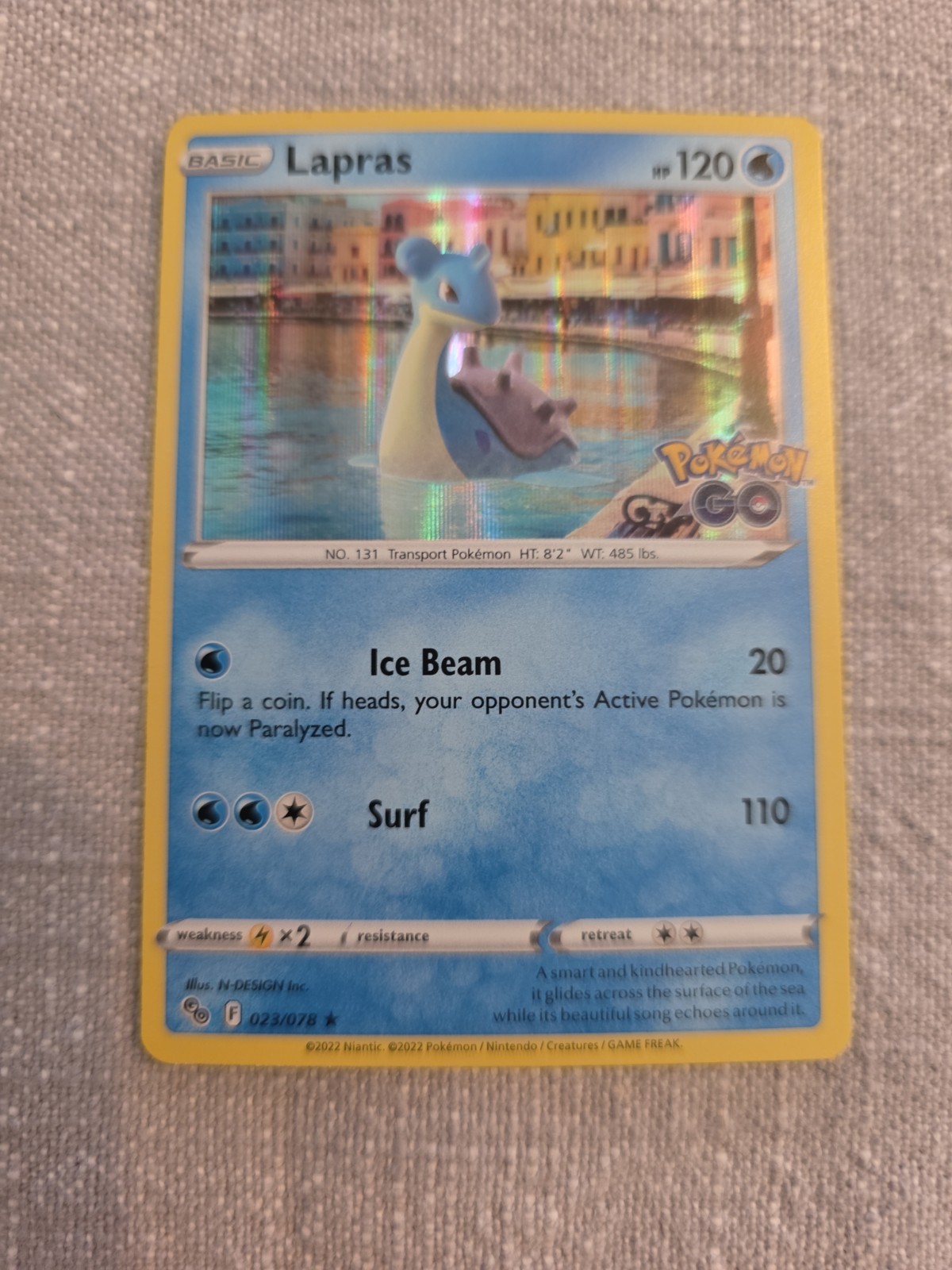 Lapras 23/78 Rare Holo | Pokémon GO | Pokemon Card