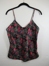 Vintage Floral Satin Camisole Women Medium