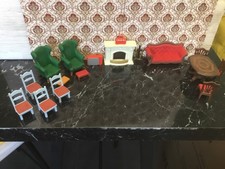 Playmobil 5320 dining table with chairs-Victorian mansion-living-house-furniture