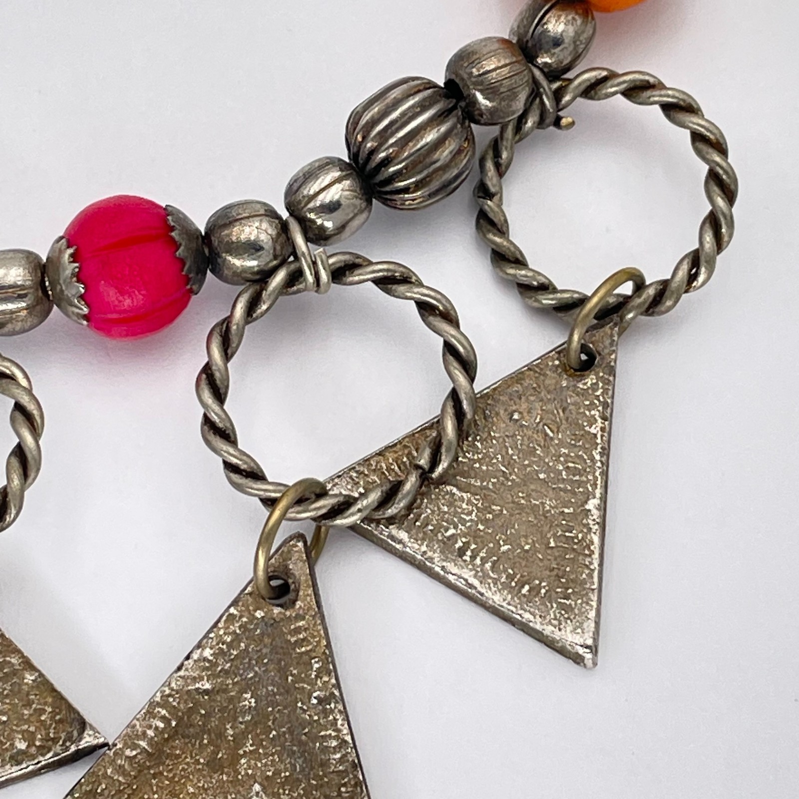 Boho Beaded Statement Bib Necklace Multicolor Res… - image 6