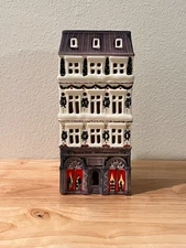 Anthropologie Ceramic Holiday House - Purple Department Store Grand Magasin