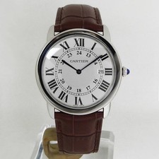 CARTIER Watch W6700255 Rondo Solo LM Quartz 36mm Date Silver dial Mens