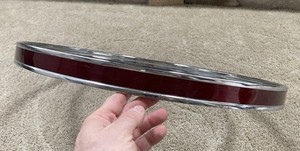 TAMA - PEARL Vintage 22" Bass Drum Hoop Chrome w/ Red Burgundy Inlay