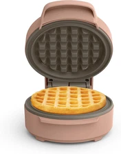 Mini Waffle Maker, Ceramic, Nonstick Coating, Cord Wrap, Ready Indicator Light
