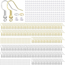 Hypoallergenic Earring Hooks, 600 Pcs Earring Making Supplies Kit with Earring H
